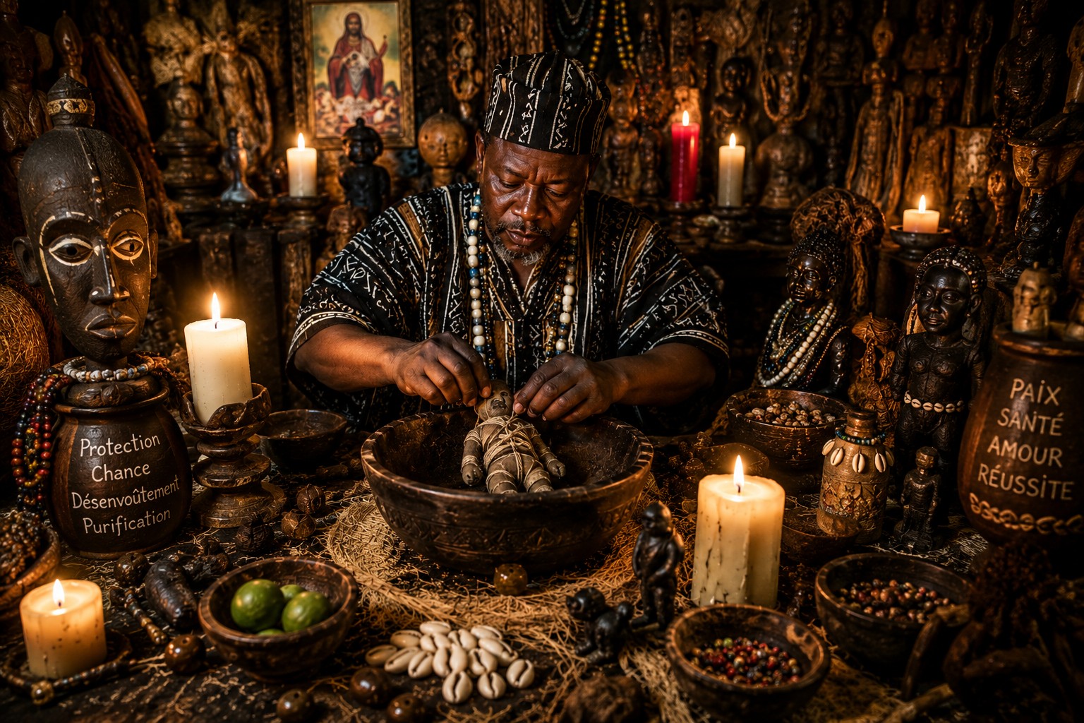 Tradición espiritual africana y práctica de Maestro Senla
